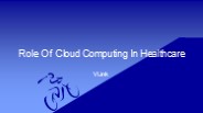 Role Of Cloud Computing In Healthcare