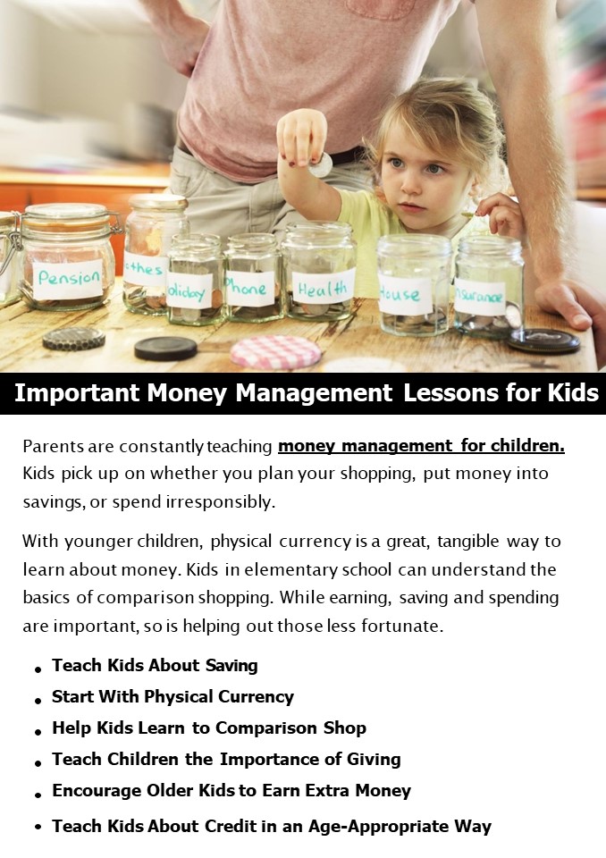 Important Money Management Lessons for Kids