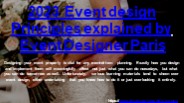 2023 Event design Principles explained by Event Designer Paris
