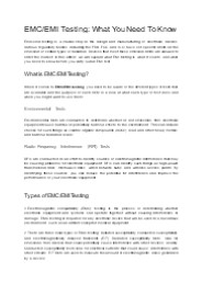 EMC/EMI Testing: What You Need To Know