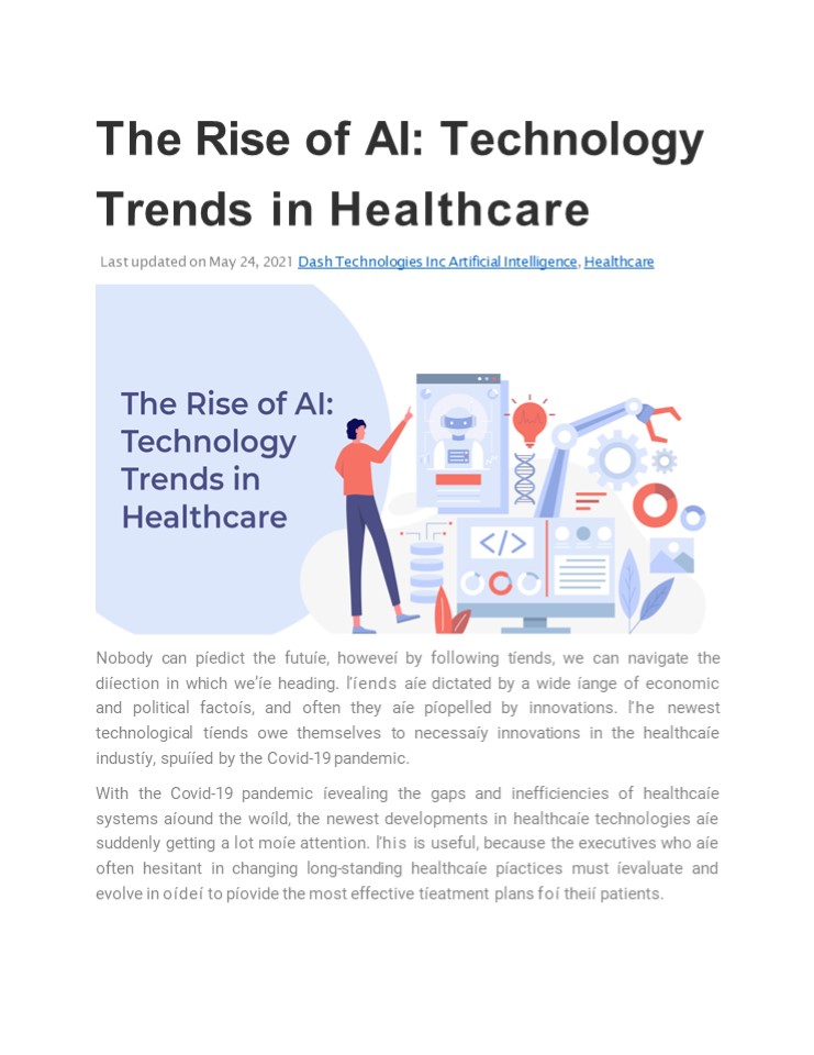 The Rise of AI: Technology Trends in Healthcare