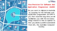 Visa Provision For Software And Application Programmer 261399