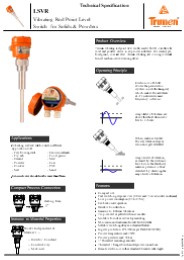Vibrating Rod Point Level Switch for Solids