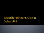 Beautiful Dinner Cruise in Dubai UAE