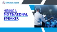 Hiring a Motivational Speaker