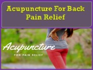 Acupuncture For  Back Pain Relief