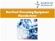 Best Food Processing Equipment Manufacturers