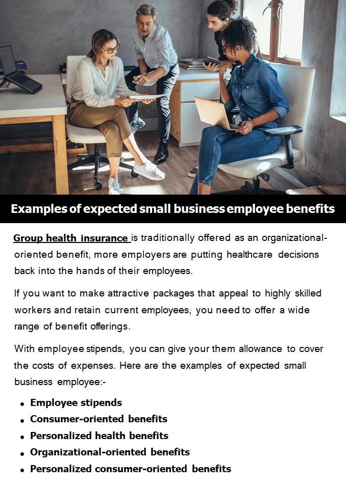 Examples of expected small business employee benefits