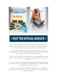 Reading Head Start PDF by Sarah Shepard (Program)