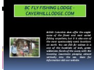 BC Fly Fishing Lodge - caverhilllodge.com