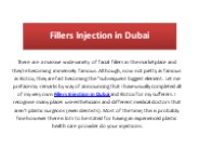 Fillers Injection in Dubai