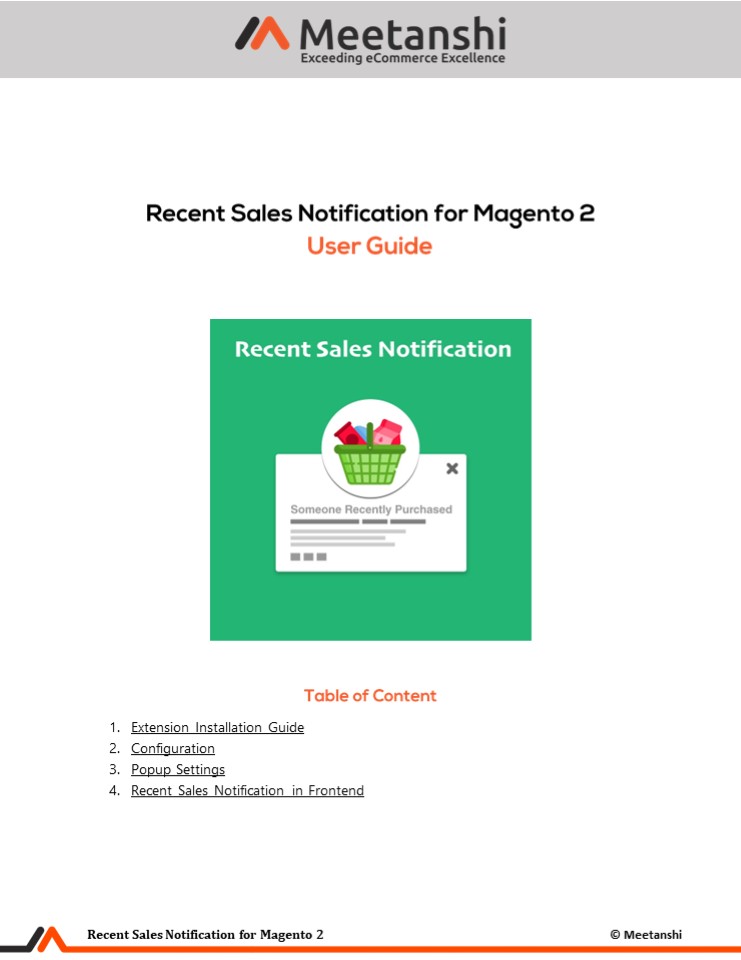 Magento 2 Recent Sales Notification