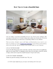Best Tips to Create a Beautiful Room
