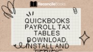 QuickBooks Payroll 2018 Tax Tables