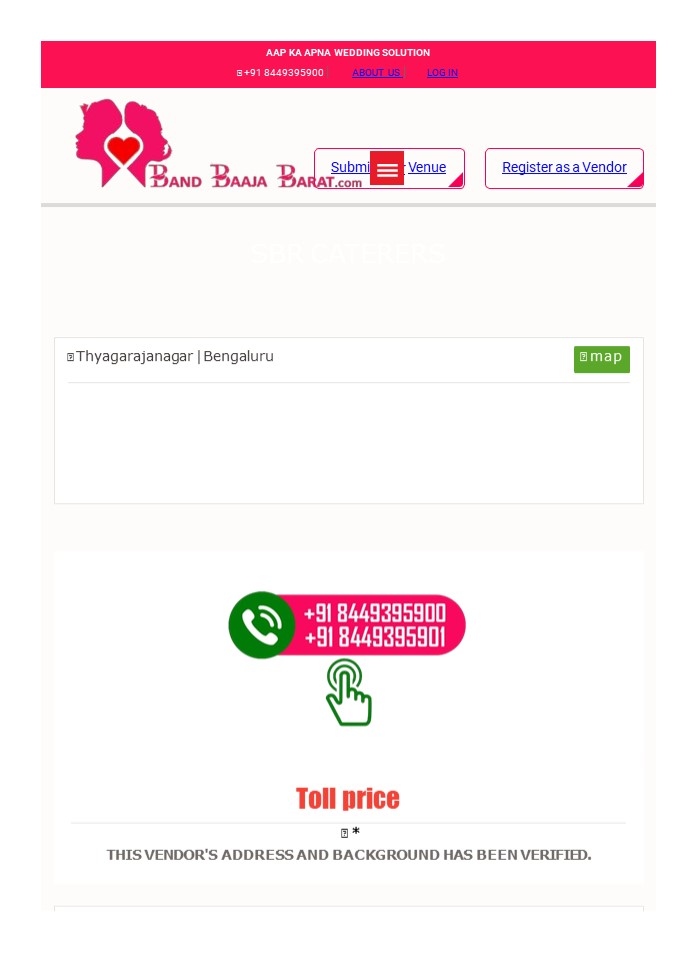 sbr caterers bengaluru