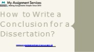 How to Write a Conclusion for a Dissertation?