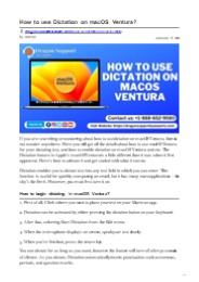 How To Use Dictation On macOS Ventura?