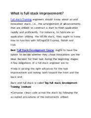 full stack development