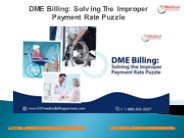 DME Billing: Solving The Improper Payment Rate Puzzle