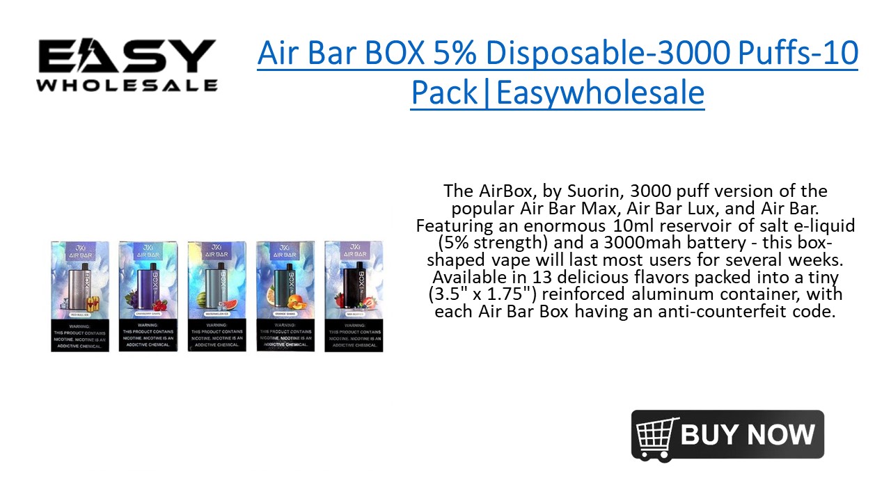 Air Bar BOX 5% Disposable-3000 Puffs-10 Pack|Easywholesale