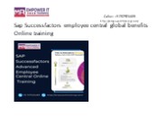 sap successfactors employee central global benefits Online training