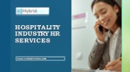 Hospitality Industry HR Services - Hybrid Payroll