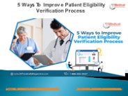 5 Ways To Improve Patient Eligibility Verification Process