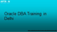 Oracle DBA Training in Delhi