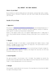 ALL ABOUT FLY ASH BLOCKS