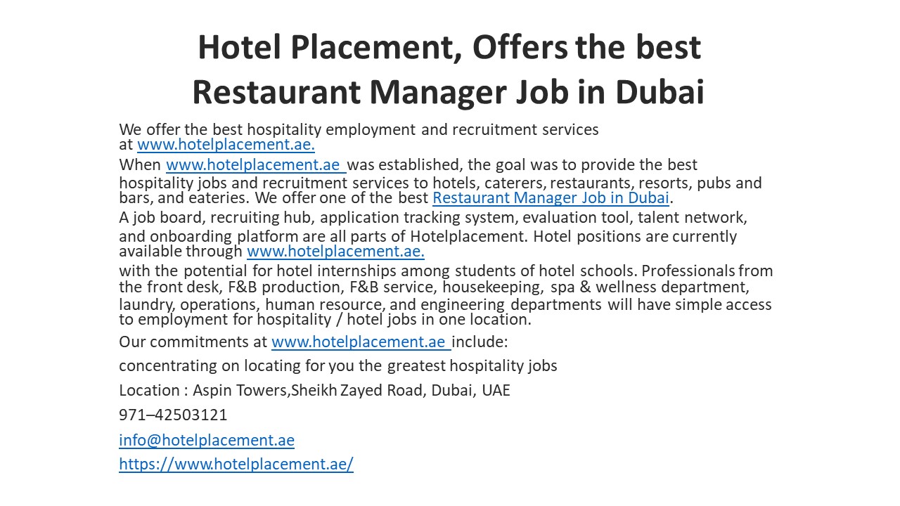 Hotel Placement, Best Hotel Placement In UAE