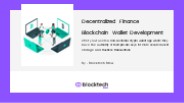 Decentralized Finance Blockchain Wallet Development