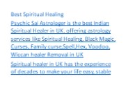 Best Spiritual Healing