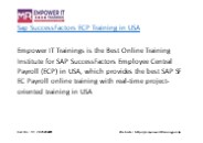 Sap SuccessFactors ECP Training in USA - empowerittraining