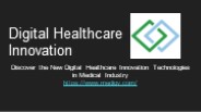 Digital Healthcare Innovations Offerings