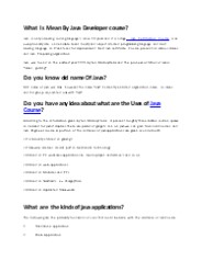 java course deatil in brief