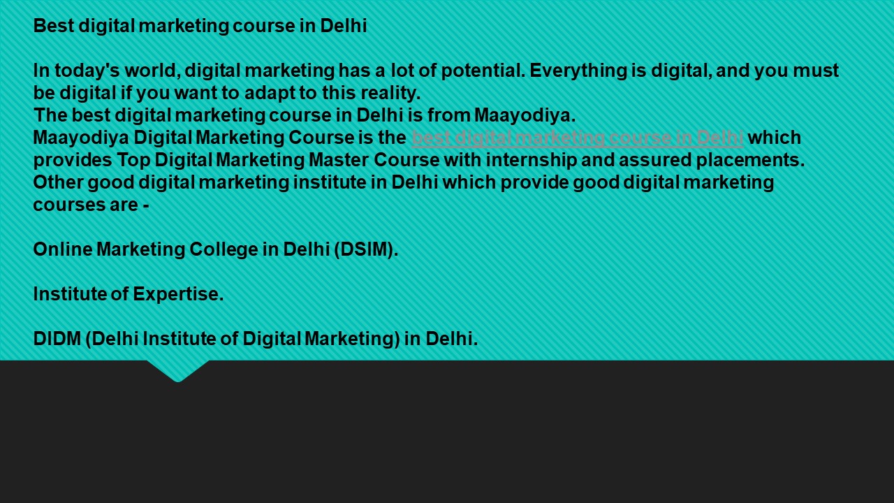 Best Digital Marketing Course in Delhi