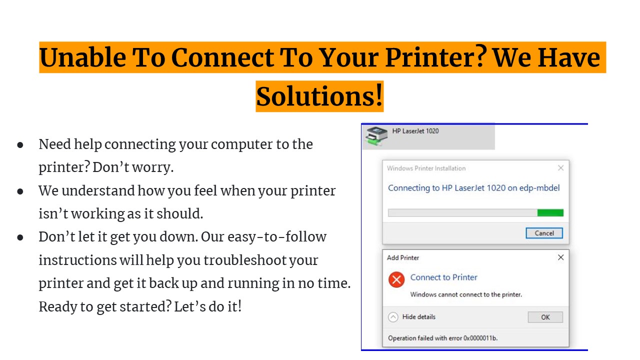 Unable To Connect To Your Printer? We Have Solutions!