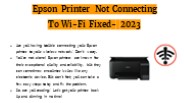 Epson Printer Not Connecting To Wi-Fi Fixed- 2023