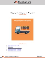 Magento 2 Shipping Per Category
