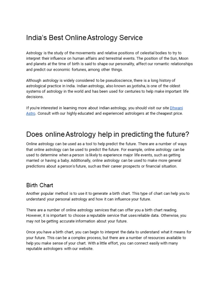 Best Astrology Service in India