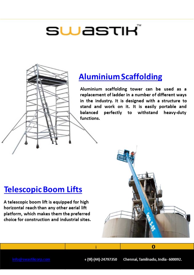 Aluminium scaffolding manufacturers in Chennai
