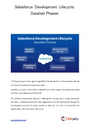 Salesforce Development Lifecycle: Detailed Phases