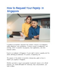 How to Request Your Payslip in Singapore