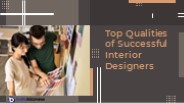 Top Qualities of Successful Interior Designers