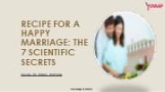 Recipe For Happy Marriage