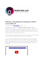 Software Development Company in Delhi – Team IHA LLP