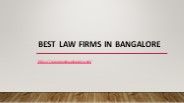Best Law Firms in Bangalore