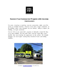 Restore Your Commercial Property with Concrete Contractors