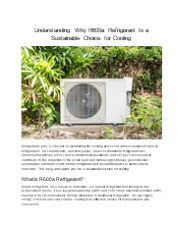 Understanding Why R600a Refrigerant Is a Sustainable Choice for Cooling