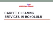 Carpet Cleaning Services in Honolulu